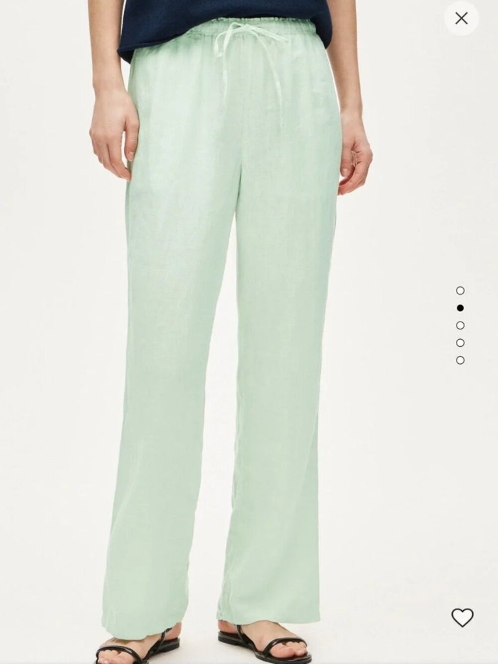 NWT J. Crew Soleil Pant in Linen, Mint Green, Size Small - Picture 2 of 10